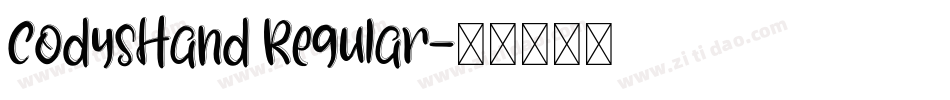CodysHand Regular字体转换